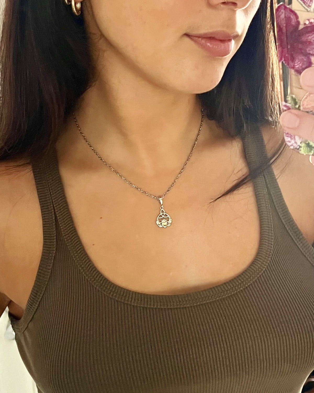 Claddagh Neckalce - White Gold (Sample Sale)