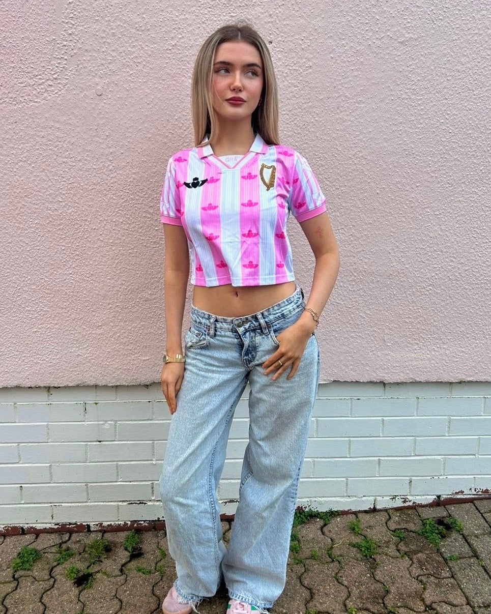 Cropped Claddagh Jersey - Pink (PRESALE)